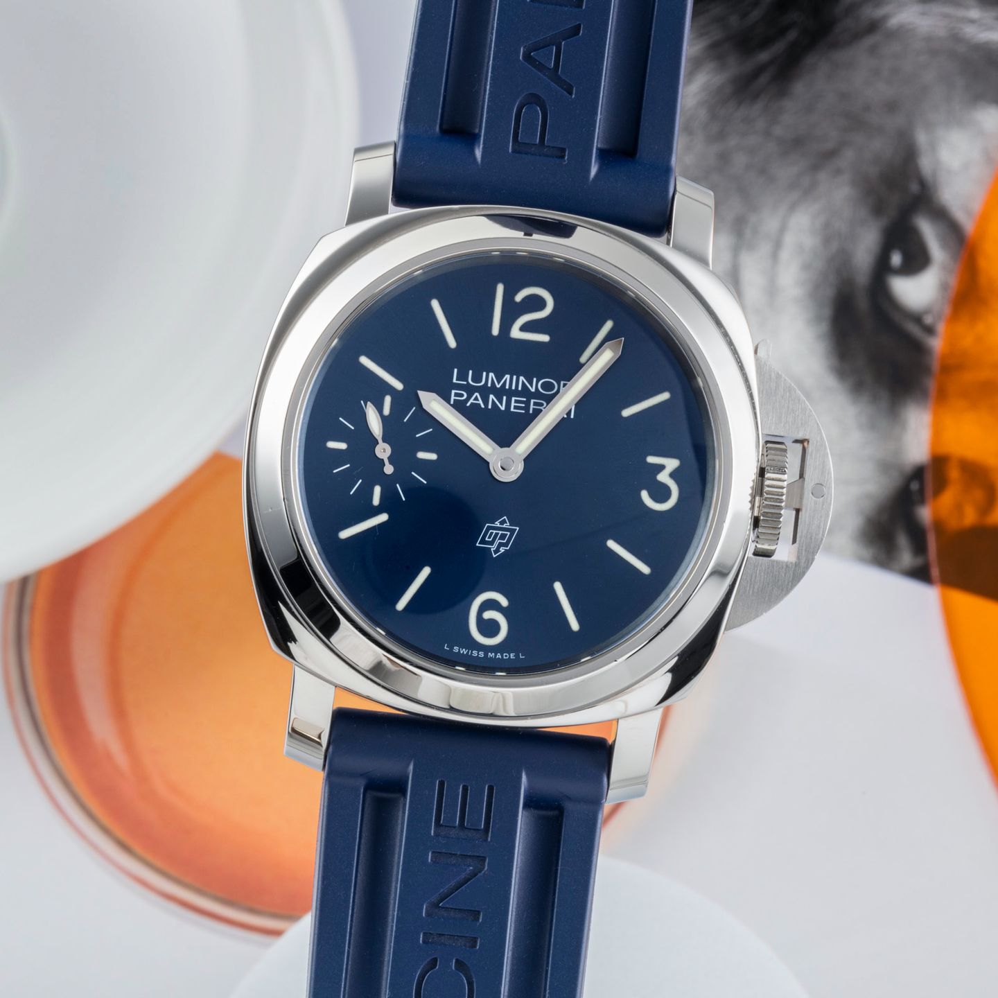 Panerai Luminor PAM01085 (Onbekend (willekeurig serienummer)) - Blauw wijzerplaat 44mm Staal (3/8)