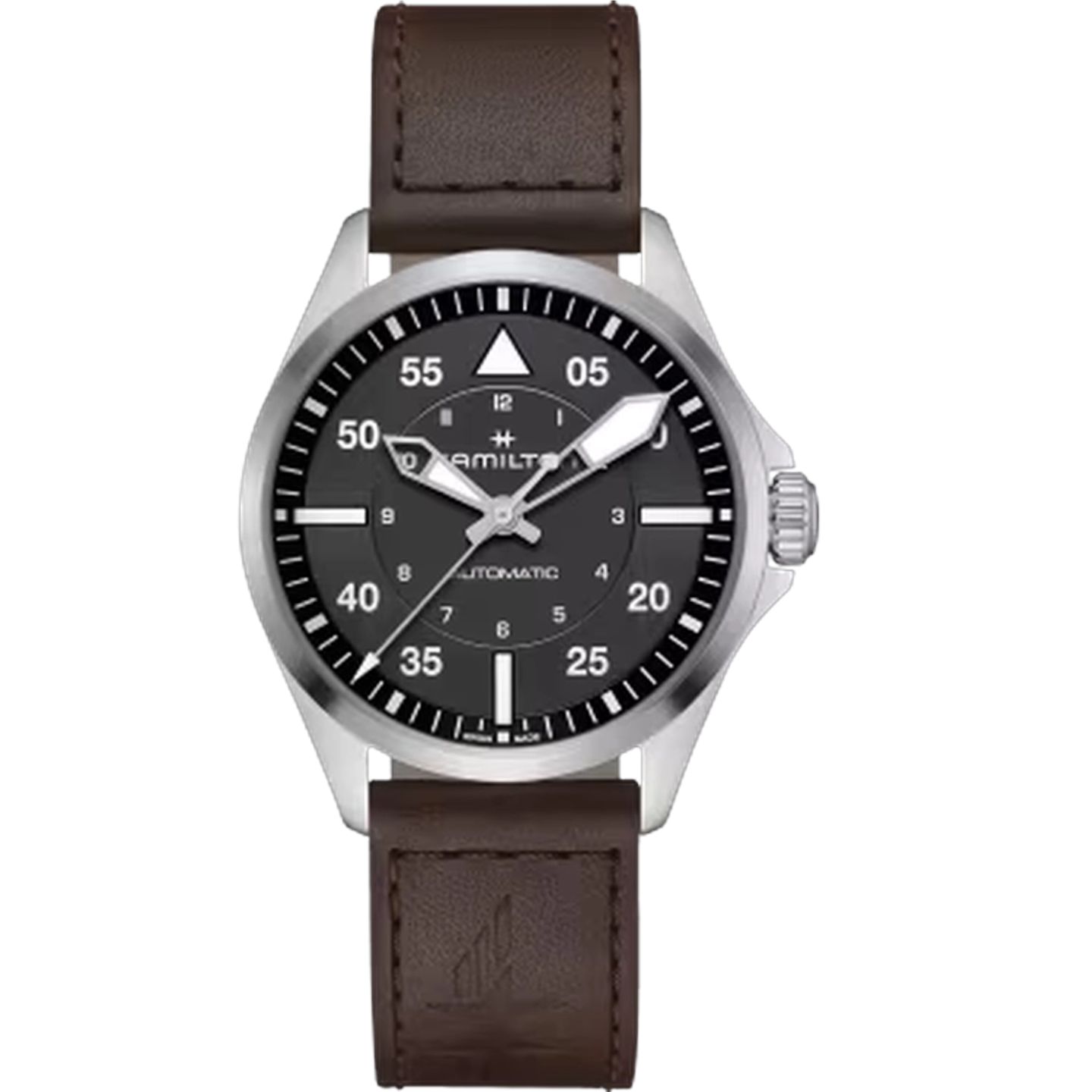 Hamilton Khaki Aviation H76305530 (2025) - Zwart wijzerplaat 39mm Staal (1/1)