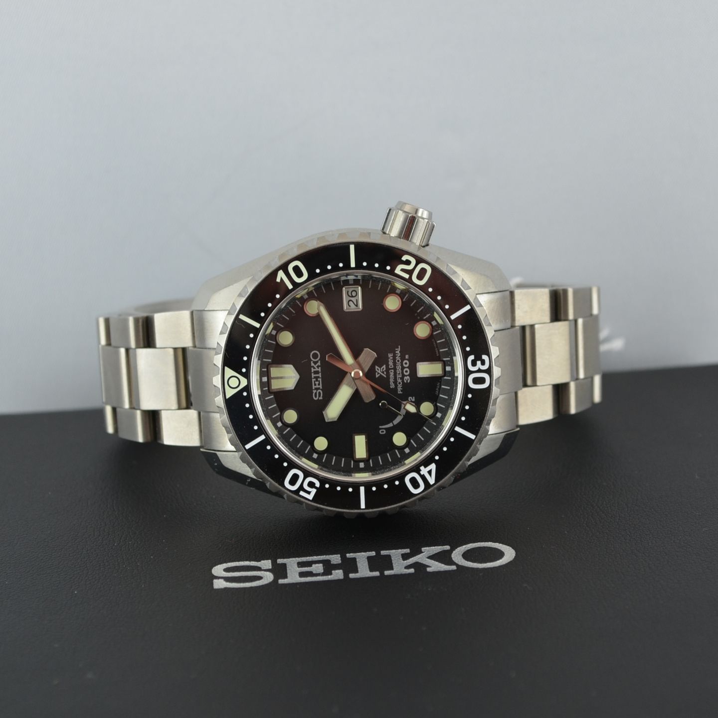Seiko Prospex SNR029J1 (Onbekend (willekeurig serienummer)) - Zwart wijzerplaat 45mm Titanium (5/6)