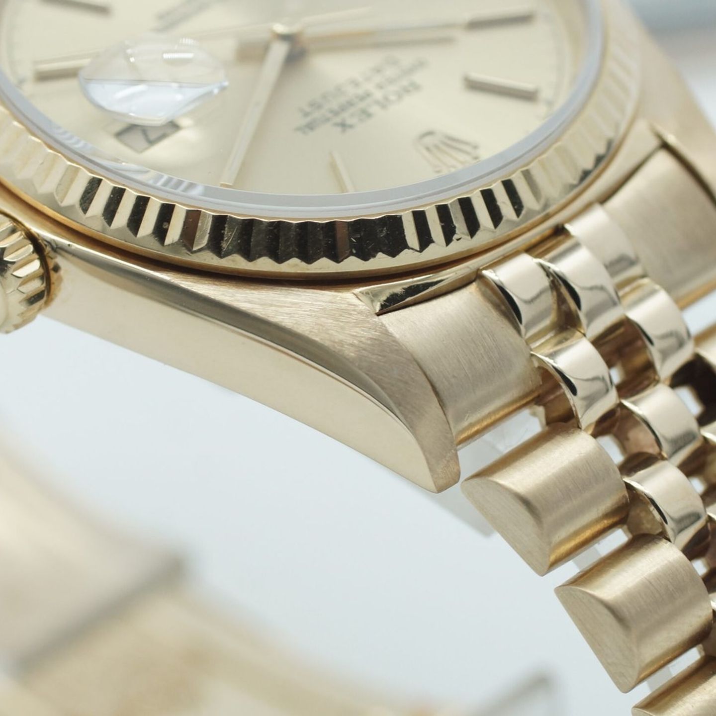 Rolex Datejust 36 16018 (1978) - Champagne dial 36 mm Yellow Gold case (8/8)