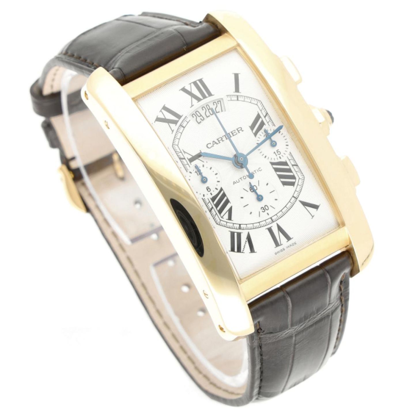 Cartier Tank Américaine W2609256 (2011) - Wit wijzerplaat 52mm Geelgoud (3/8)