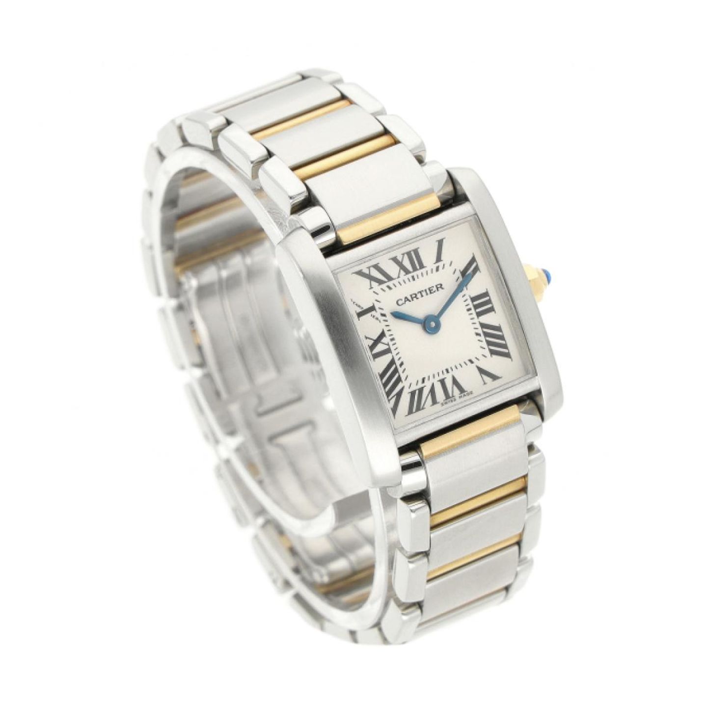 Cartier Tank Française W51007Q4 (2000) - Zilver wijzerplaat 25mm Goud/Staal (3/5)