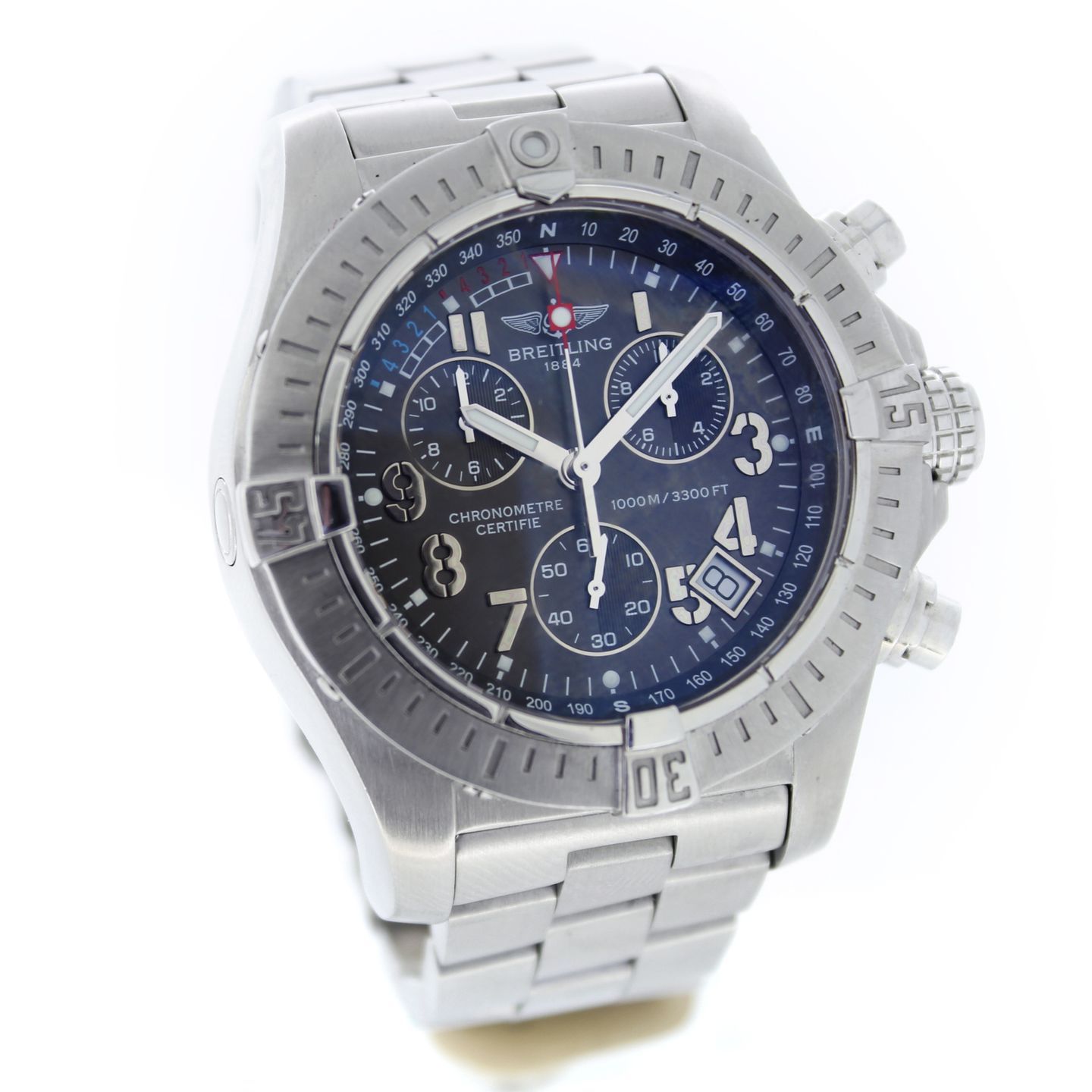 Breitling Avenger Seawolf A73390 (2011) - Grey dial 45 mm Steel case (7/8)