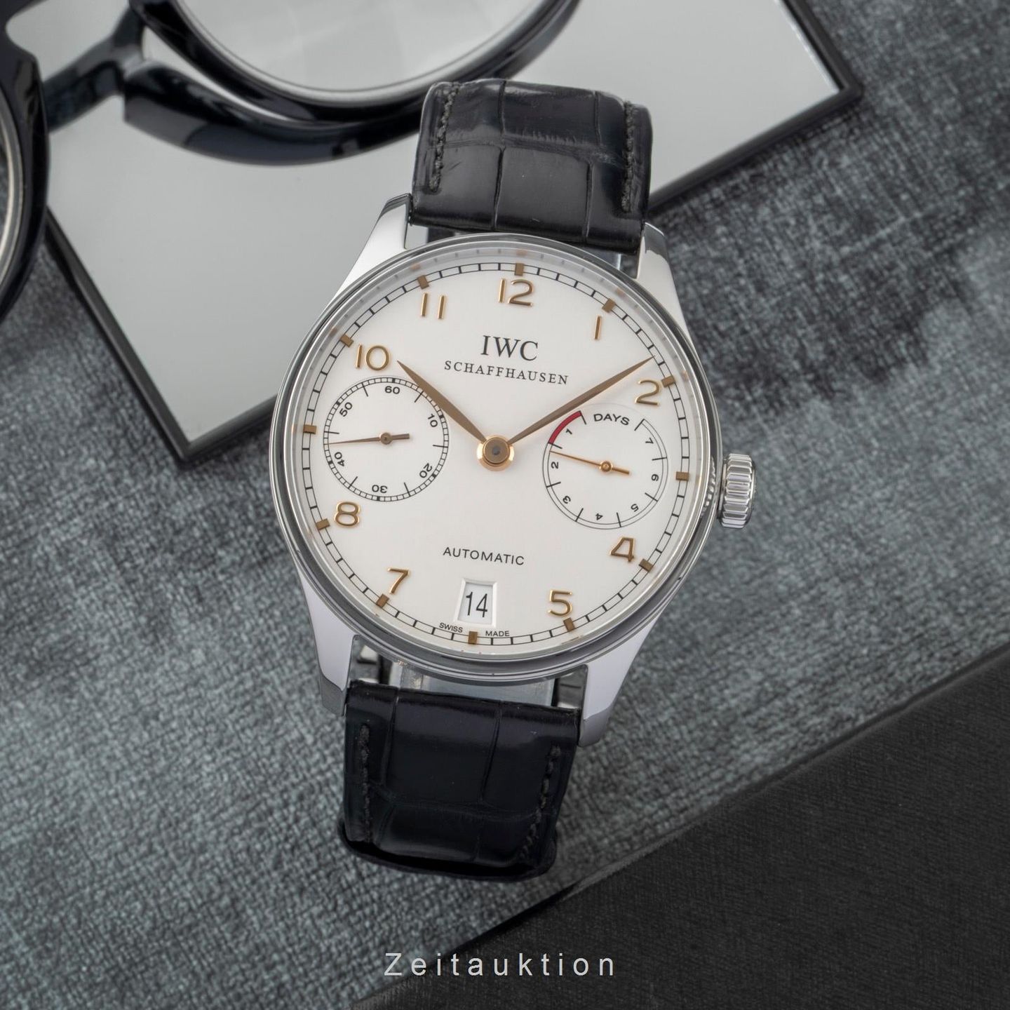 IWC Portuguese Automatic IW500114 (2012) - Silver dial 42 mm Steel case (3/8)