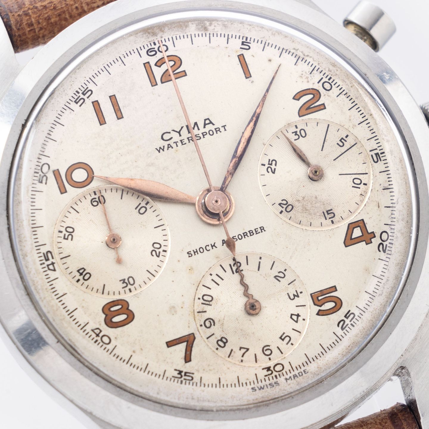 Cyma Vintage Unknown (1940) - White dial 38 mm Steel case (4/6)