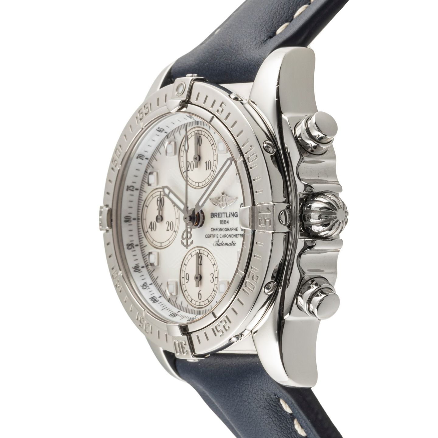 Breitling Chrono Cockpit A13357 (2005) - Zilver wijzerplaat 39mm Staal (7/8)