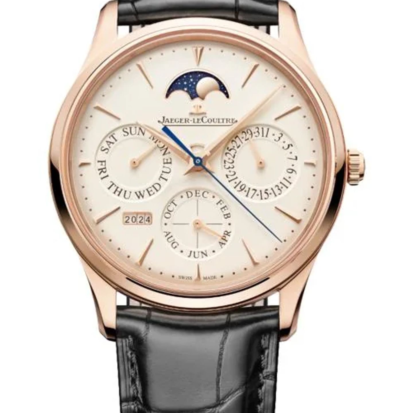Jaeger-LeCoultre Master Ultra Thin Perpetual Q1142510 (2026) - Geel wijzerplaat 39mm Roségoud (1/1)