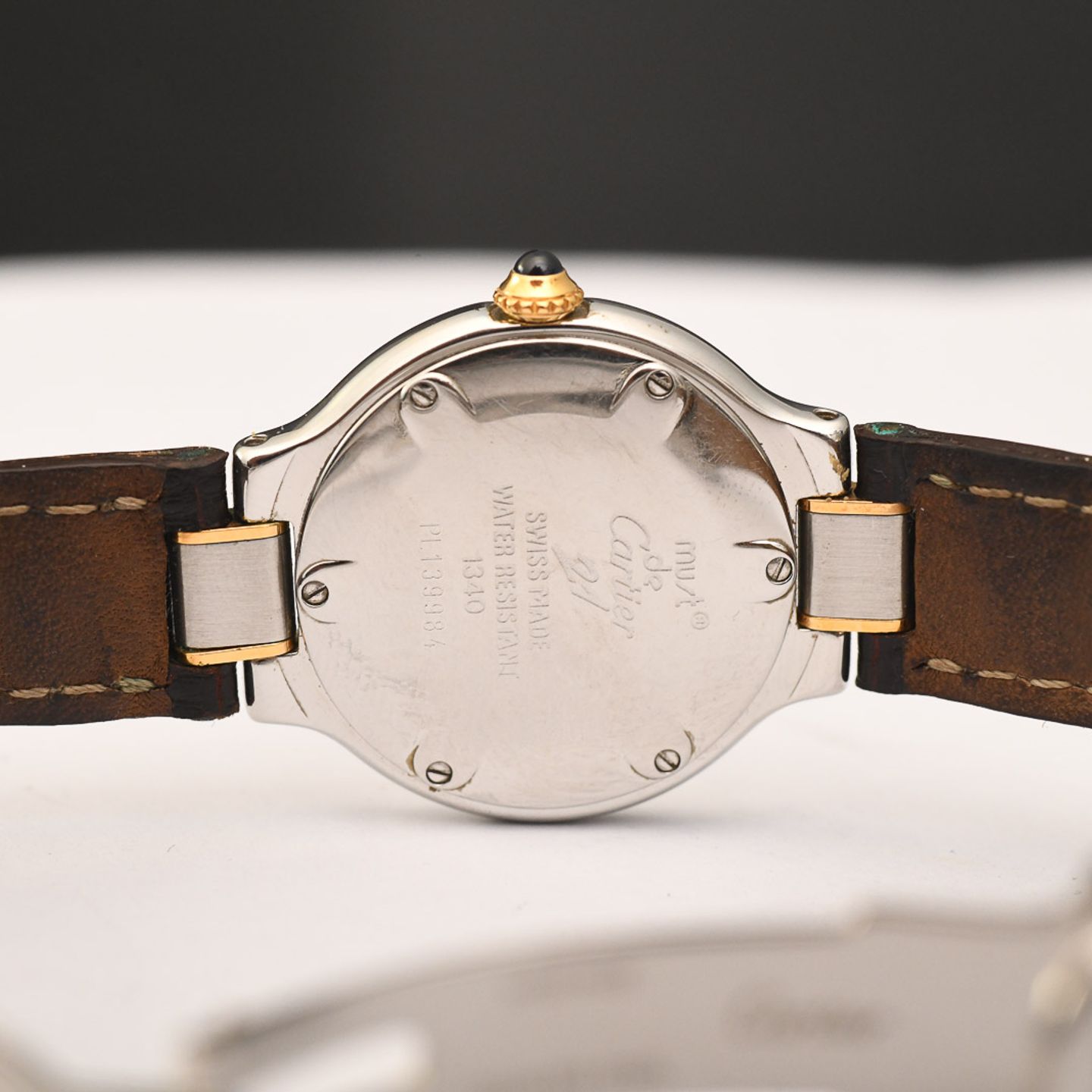 Cartier 21 Must de Cartier 1340 (2000) - Silver dial 28 mm Gold/Steel case (6/8)