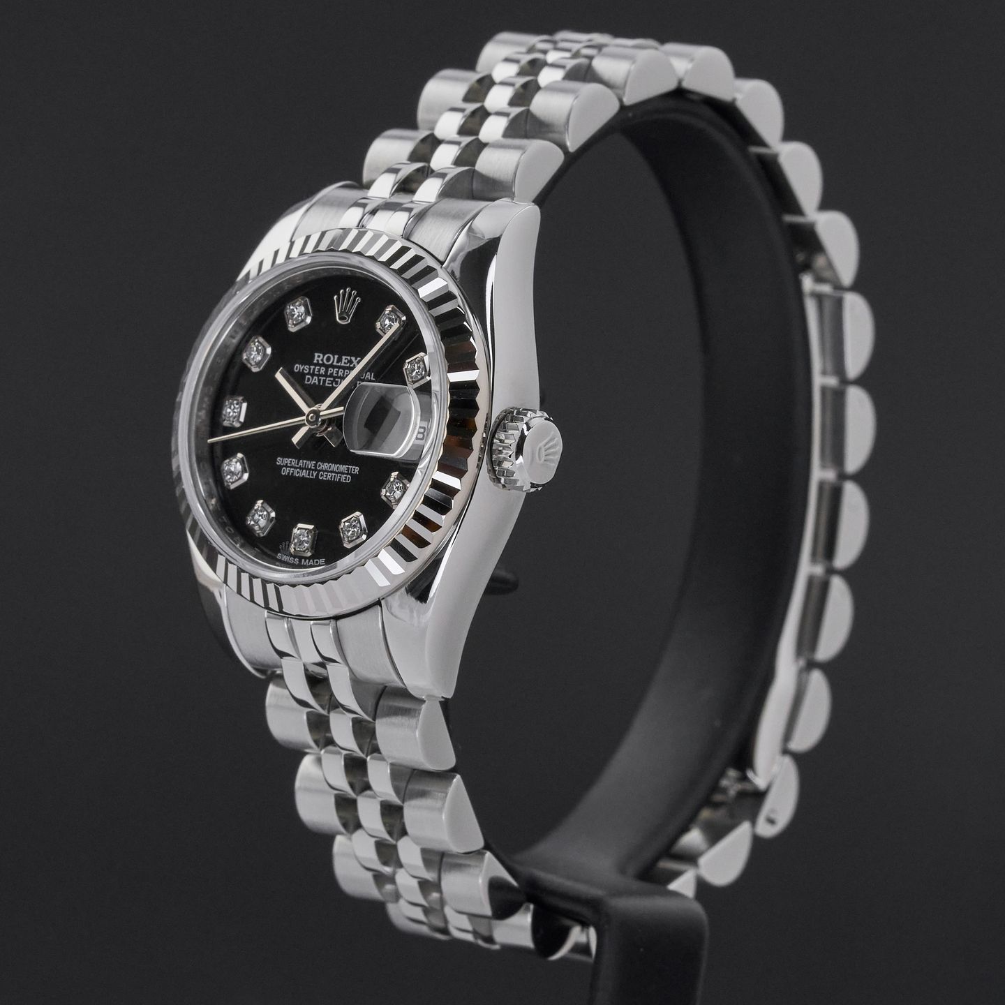 Rolex Lady-Datejust 179174 (2014) - Black dial 26 mm Steel case (4/8)