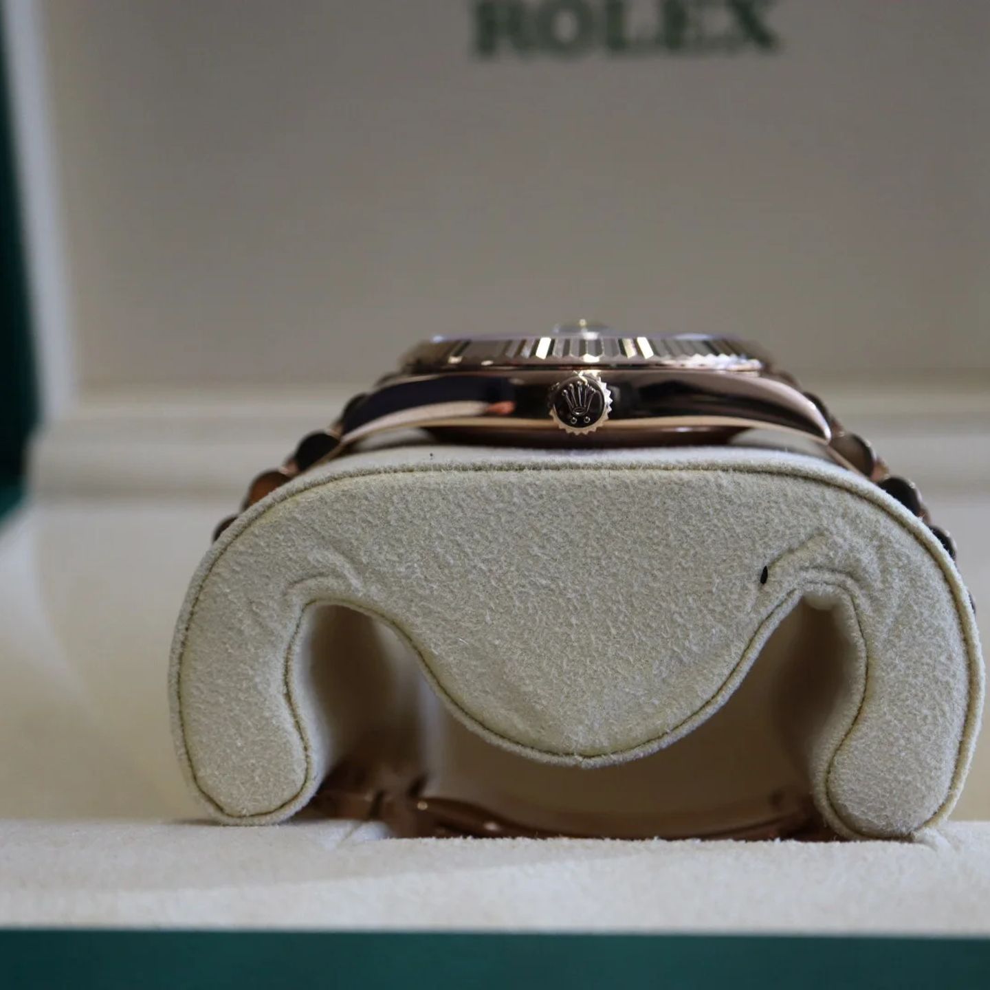 Rolex Day-Date 40 228235 (2021) - Green dial 40 mm Rose Gold case (4/5)