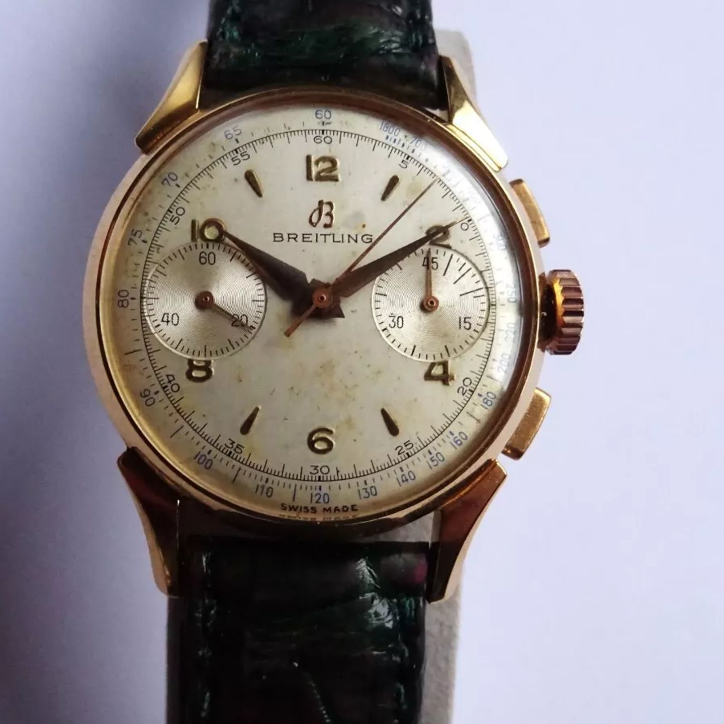 Breitling Vintage 1193 (1956) - Zilver wijzerplaat 34mm Goud/Staal (3/8)