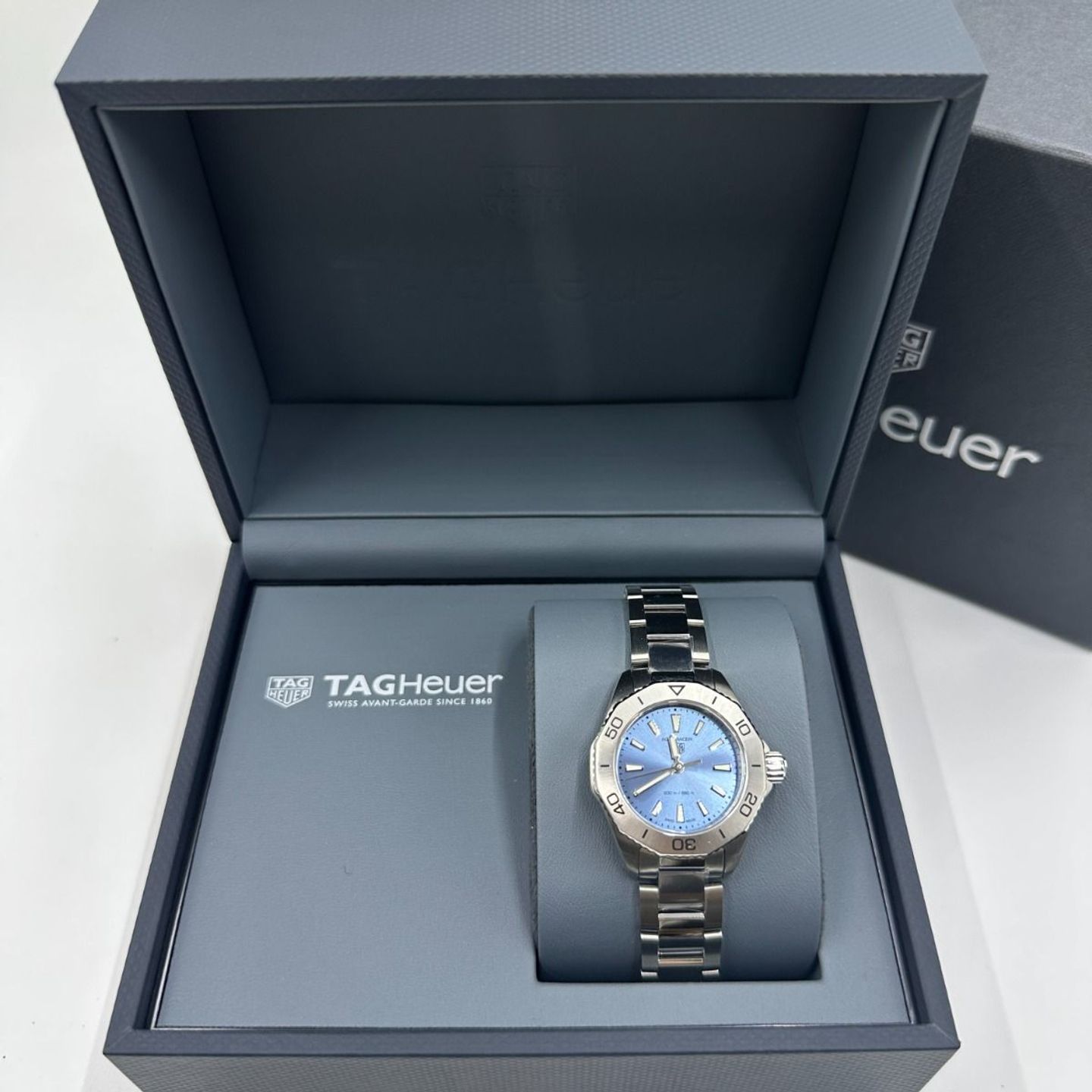 TAG Heuer Aquaracer Lady WBP1415.BA0622 (2023) - Blauw wijzerplaat 30mm Staal (3/8)