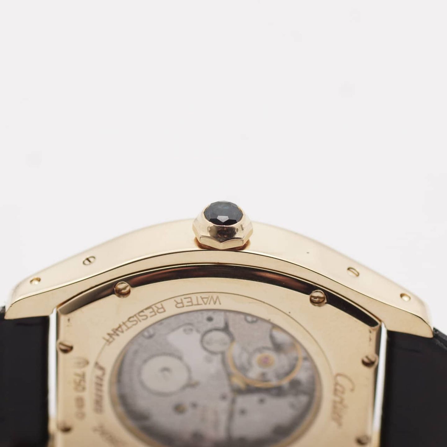 Cartier Tortue 2496C (2000) - Silver dial 34 mm Yellow Gold case (4/8)