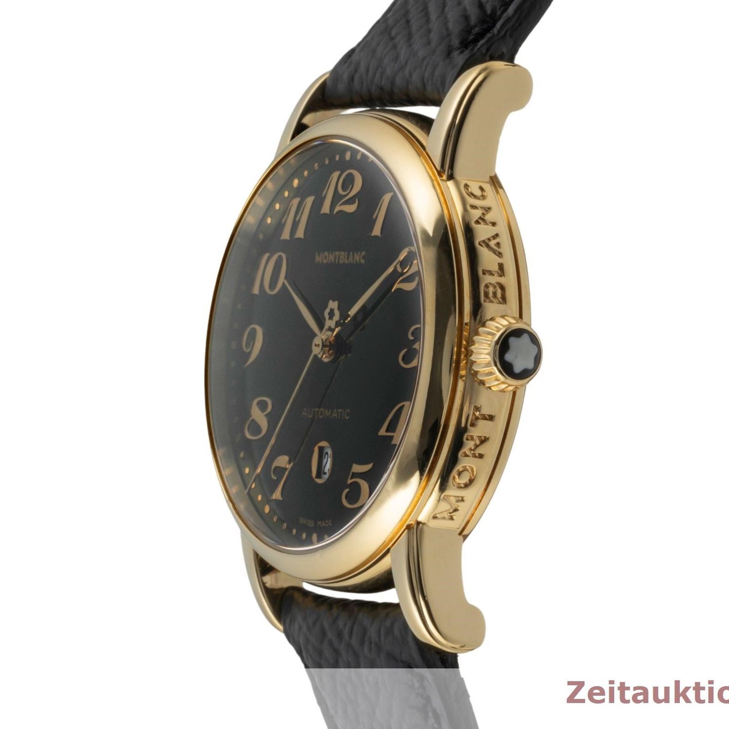 Montblanc Unknown 7009 (2000) - Black dial 32 mm Yellow Gold case (6/8)
