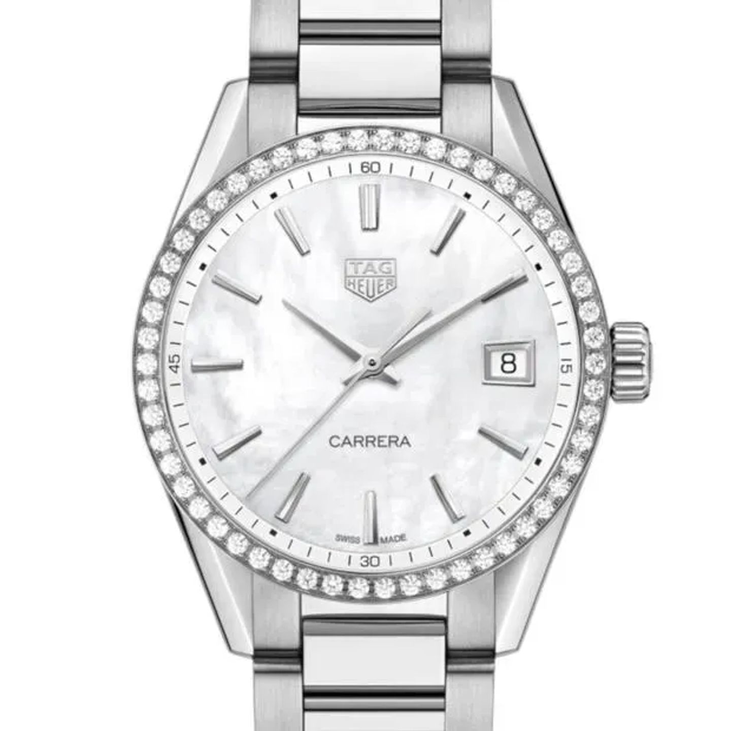 TAG Heuer Carrera Lady WBK2316.BA0652 (2025) - Wit wijzerplaat 36mm Staal (6/6)