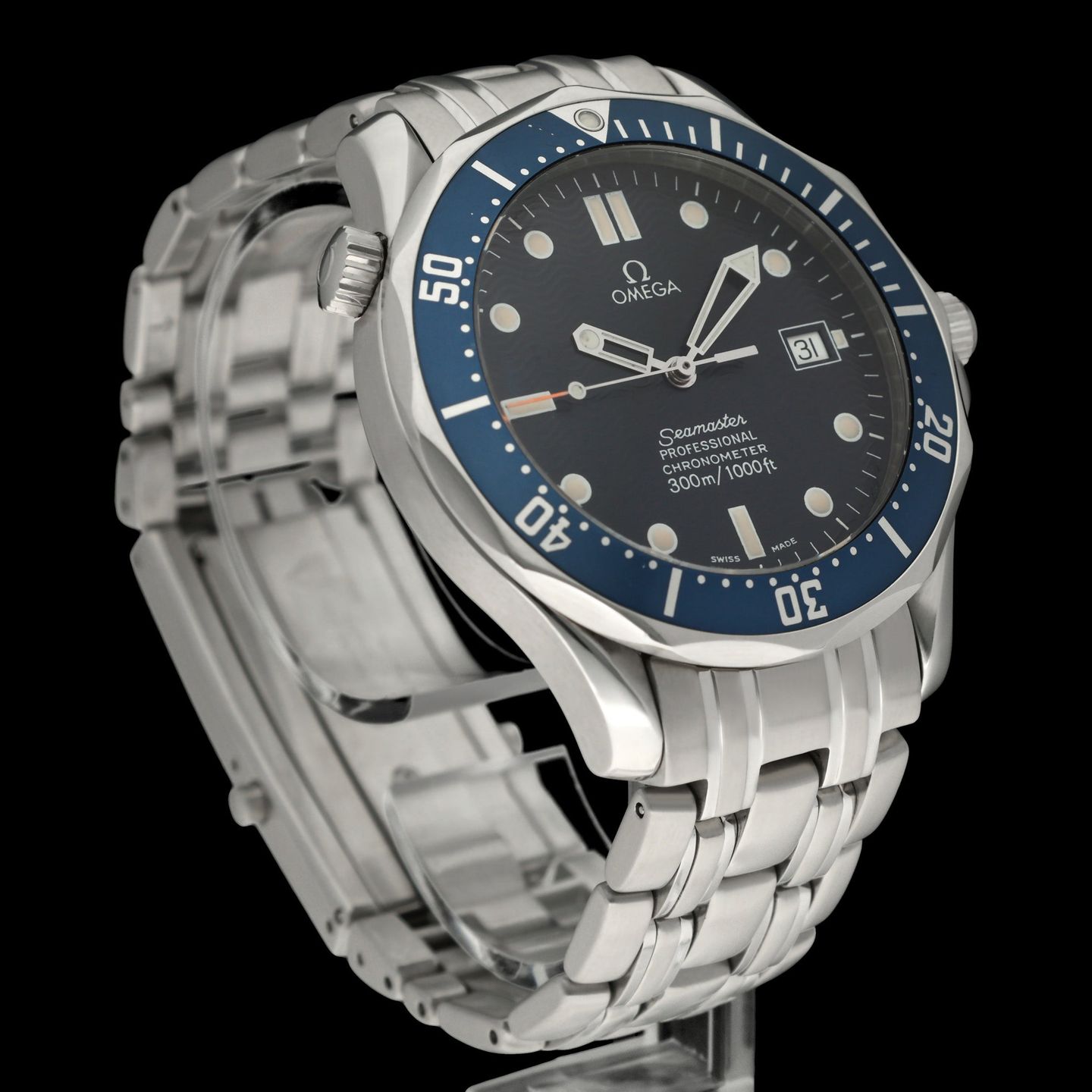 Omega Seamaster Diver 300 M 2531.80.00 (1993) - Blue dial 41 mm Steel case (6/8)