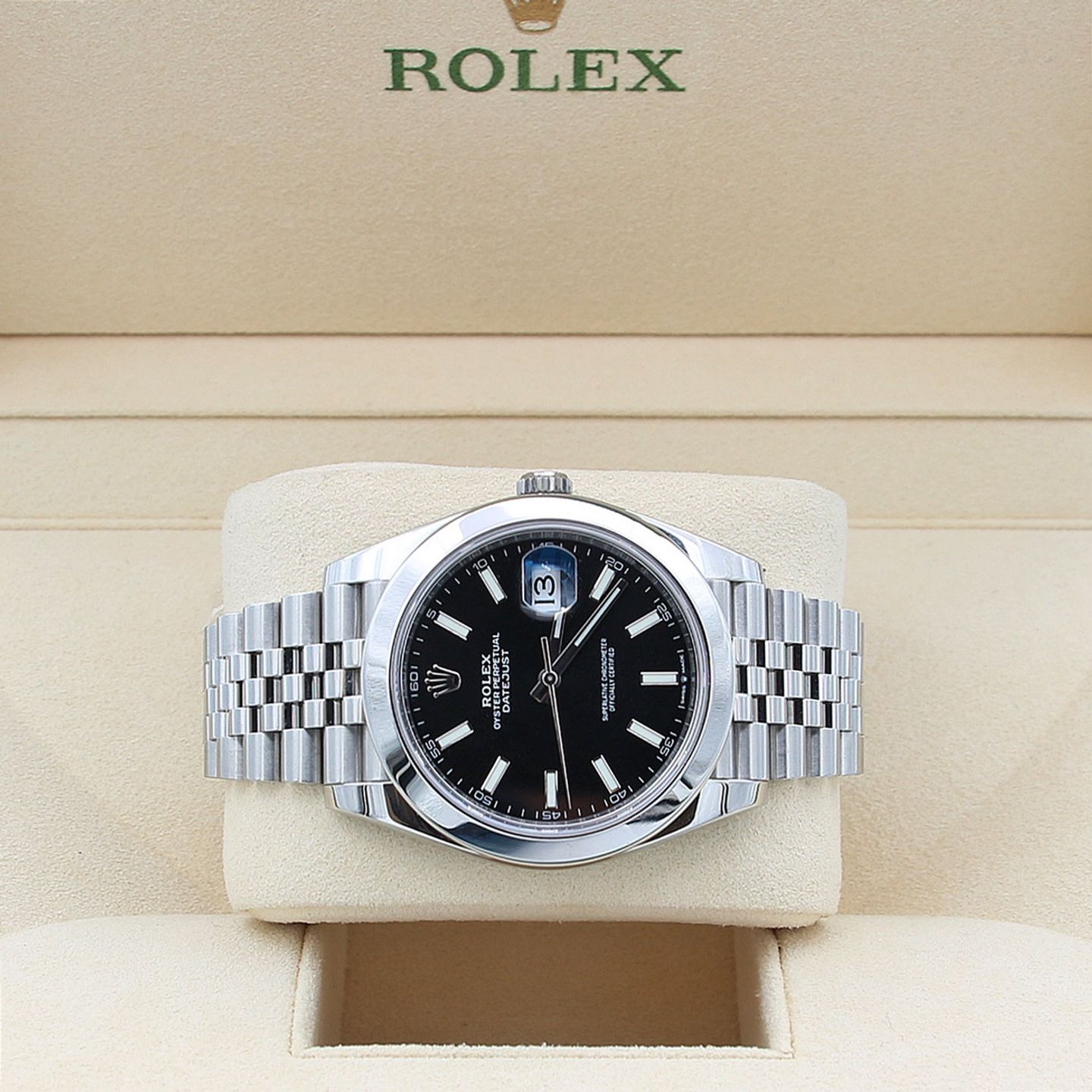 Rolex Datejust 41 126300 (Onbekend (willekeurig serienummer)) - Zwart wijzerplaat 41mm Staal (3/8)