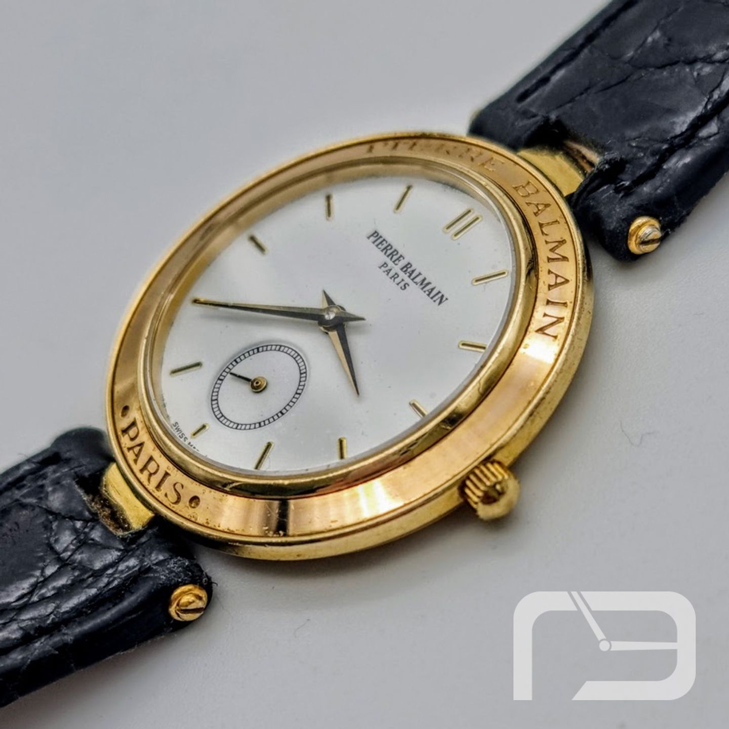 Balmain Unknown 700187 (Unknown (random serial)) - White dial 33 mm Yellow Gold case (3/8)