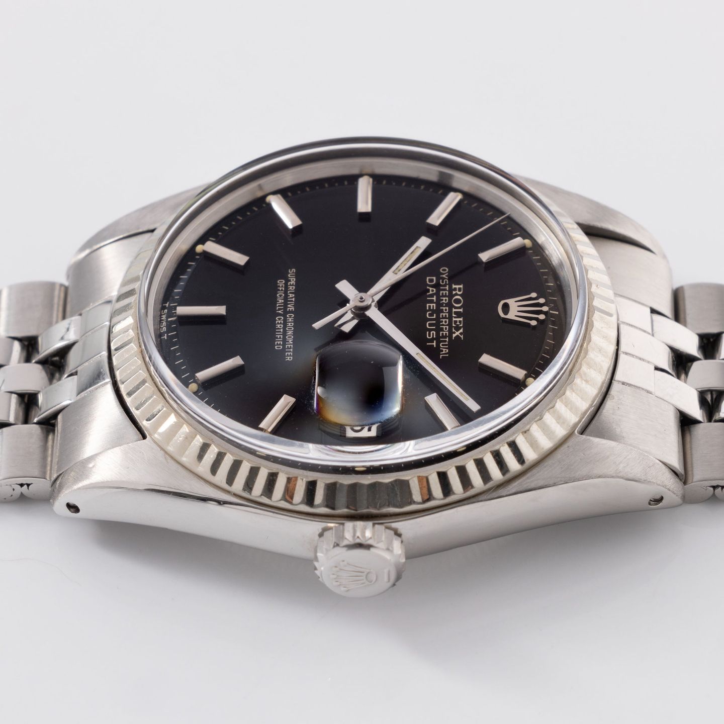 Rolex Datejust 1601 (1970) - Black dial 36 mm Steel case (8/8)