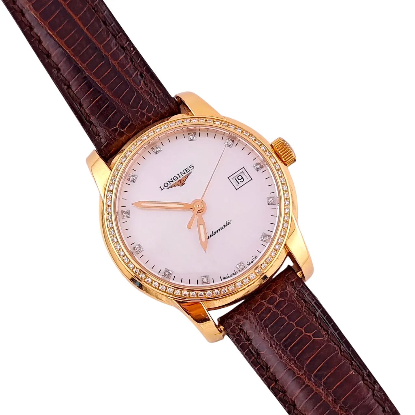 Longines Saint-Imier L2.563.9.87.3 (Unknown (random serial)) - Pearl dial 30 mm Rose Gold case (7/8)