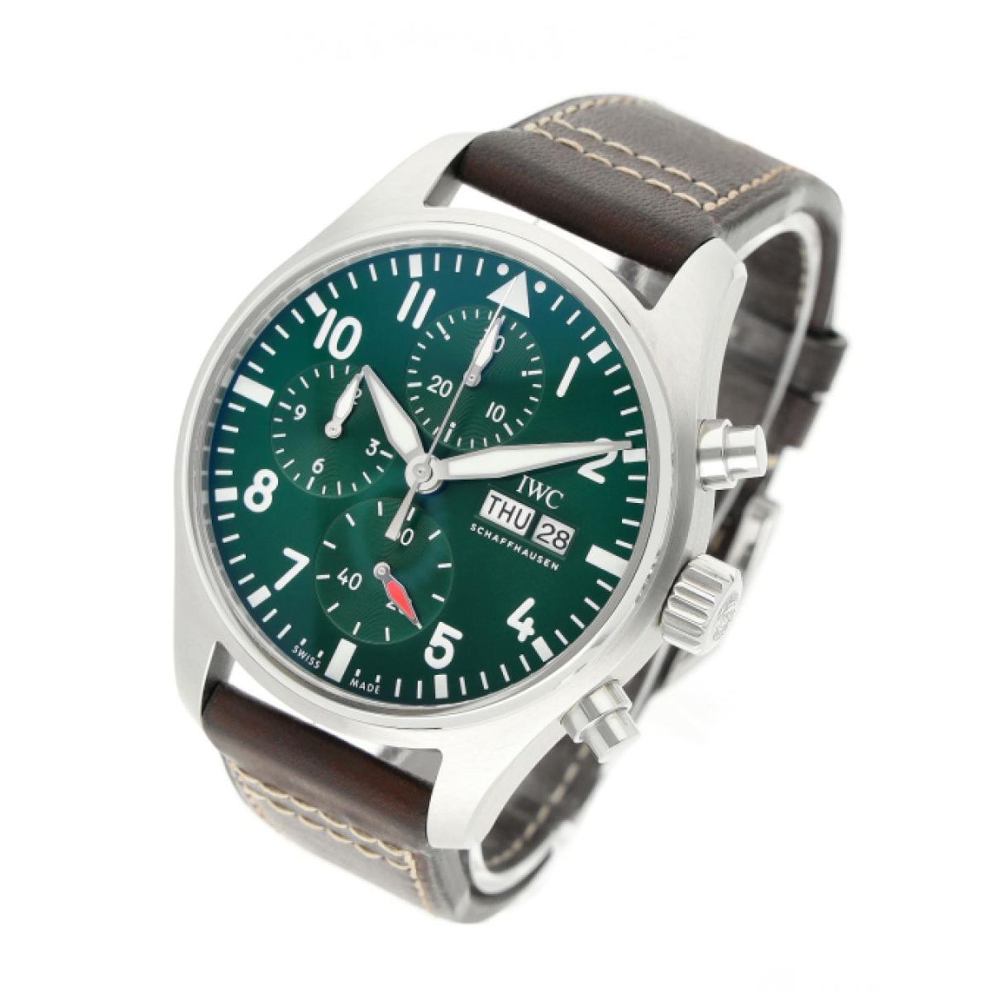 IWC Pilot Chronograph IW388103 (2021) - Groen wijzerplaat 41mm Staal (2/5)
