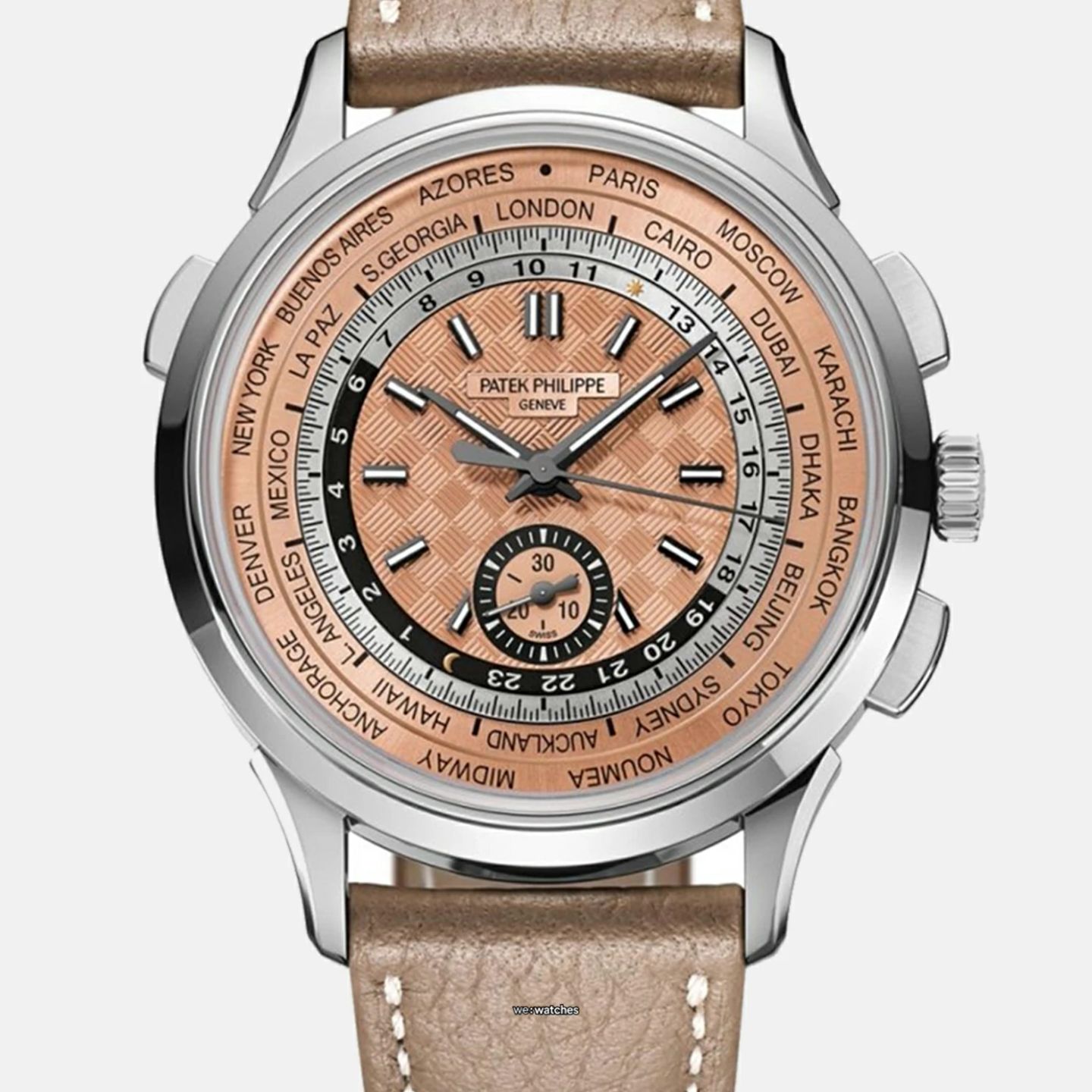 Patek Philippe World Time Chronograph 5935A-001 (2023) - Pink dial 41 mm Steel case (1/1)