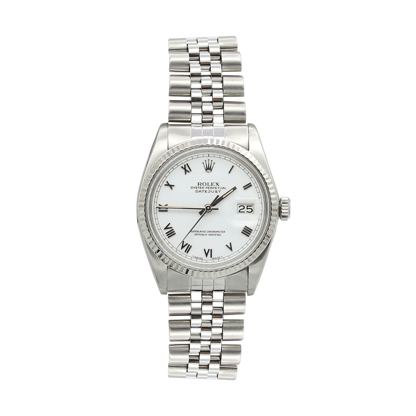 Rolex Datejust 36 16014 (Onbekend (willekeurig serienummer)) - Wit wijzerplaat 36mm Staal (3/6)