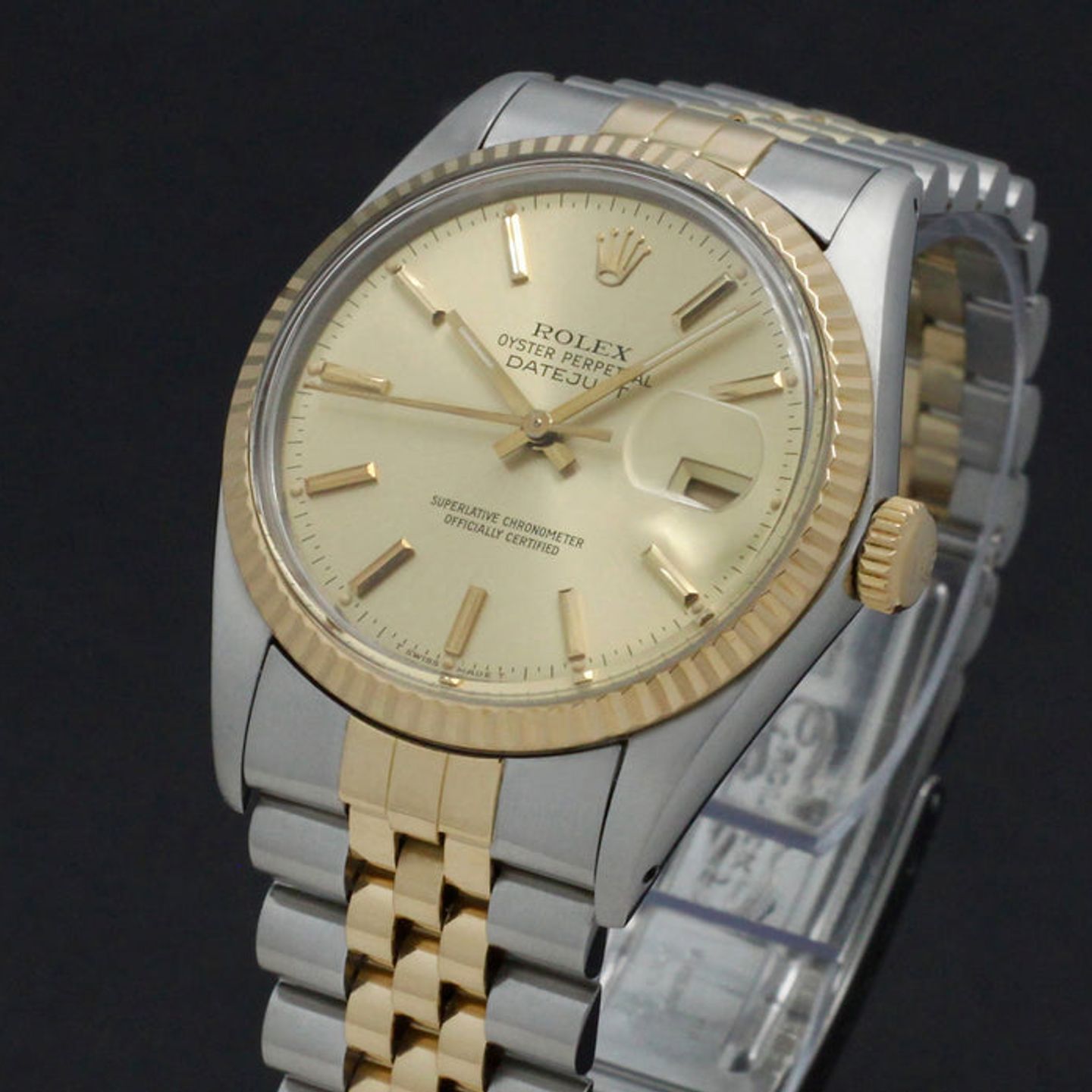 Rolex Datejust 36 16013 (1986) - Goud wijzerplaat 36mm Goud/Staal (6/7)