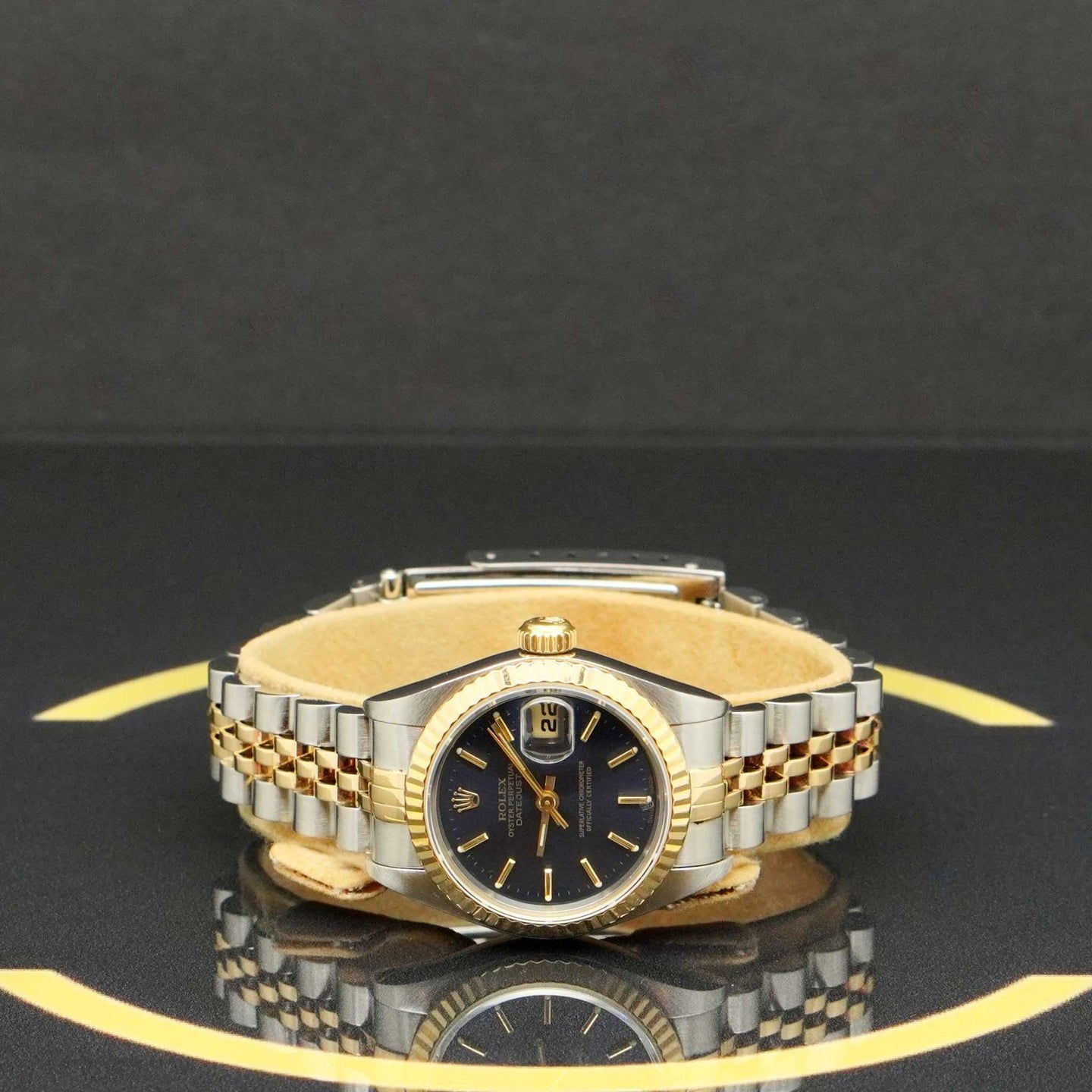 Rolex Lady-Datejust 79173 (1999) - Blue dial 26 mm Gold/Steel case (4/7)