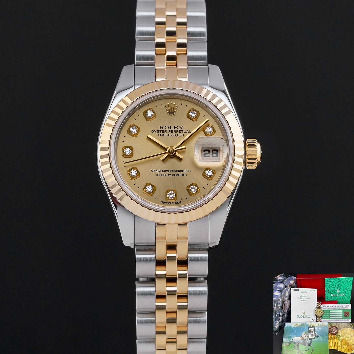 Rolex Lady-Datejust 179173 (2006) - 26mm Goud/Staal (1/8)