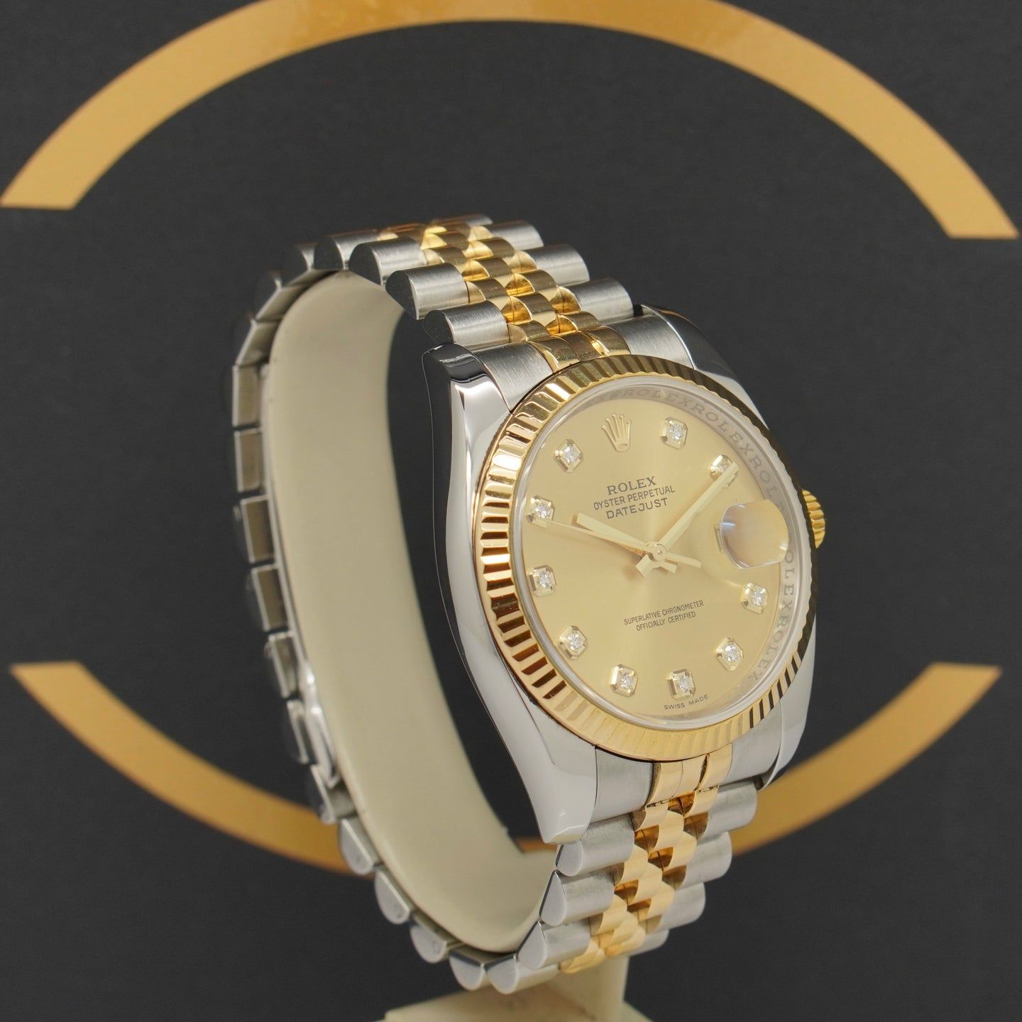Rolex Datejust 36 116233 (2006) - Gold dial 36 mm Gold/Steel case (3/7)