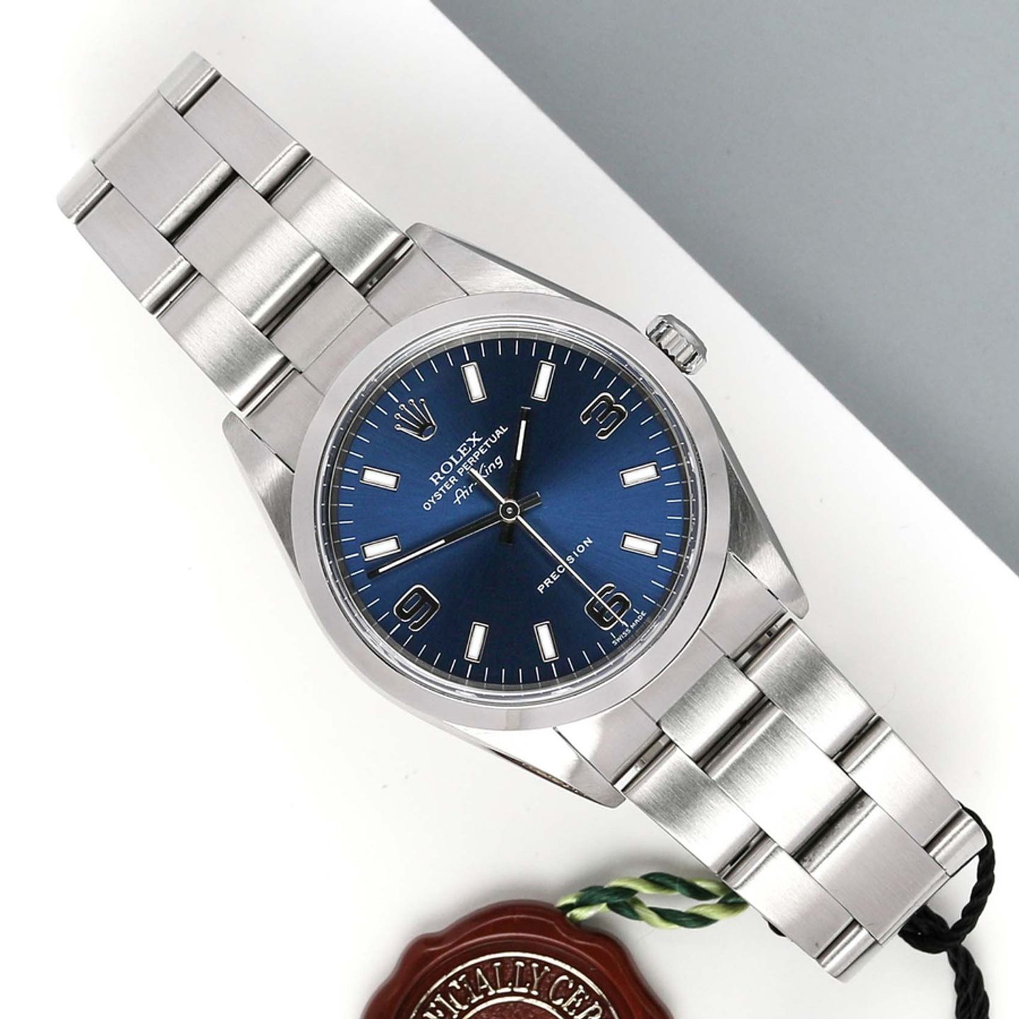 Rolex Air-King 14000M (Unknown (random serial)) - Blue dial 34 mm Steel case (1/7)