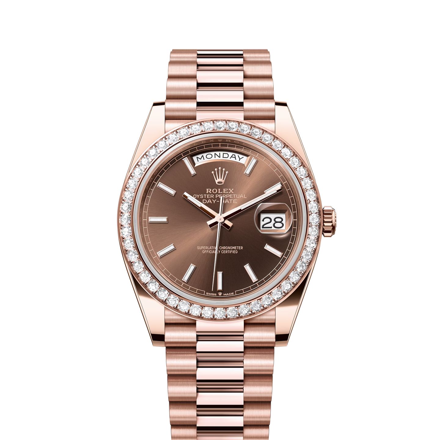 Rolex Day-Date 40 228345RBR (2024) - Bruin wijzerplaat 40mm Roségoud (1/1)