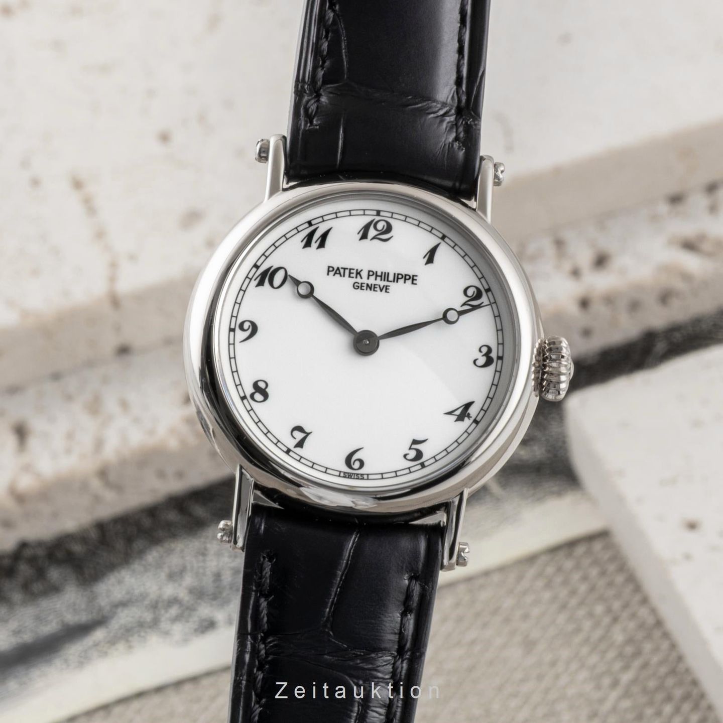 Patek Philippe Calatrava 4860 (2000) - White dial 27 mm White Gold case (1/8)