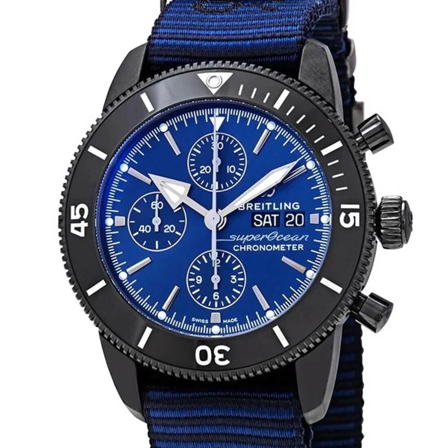 Breitling Superocean Heritage II Chronograph M133132A1C1W1 (2023) - Blue dial 44 mm Steel case (2/2)