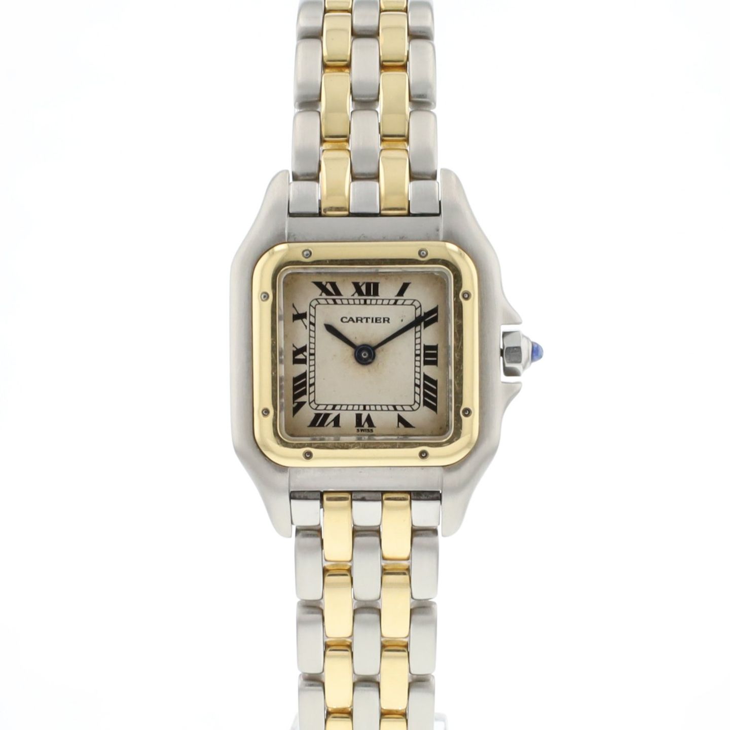 Cartier Panthère 66921 (Onbekend (willekeurig serienummer)) - Wit wijzerplaat 22mm Goud/Staal (1/5)