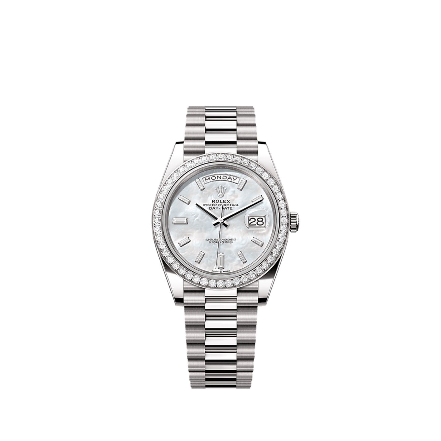 Rolex Day-Date 40 228349RBR (2025) - White dial 40 mm White Gold case (1/1)