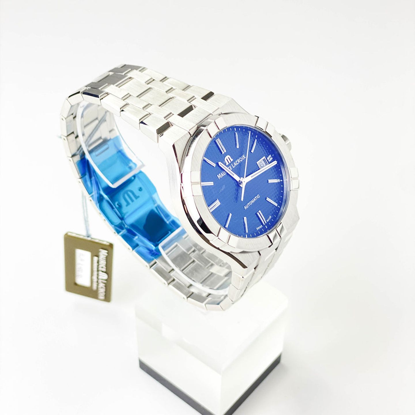 Maurice Lacroix Aikon AI6008-SS002-430-2 (2023) - Blauw wijzerplaat 42mm Staal (4/5)