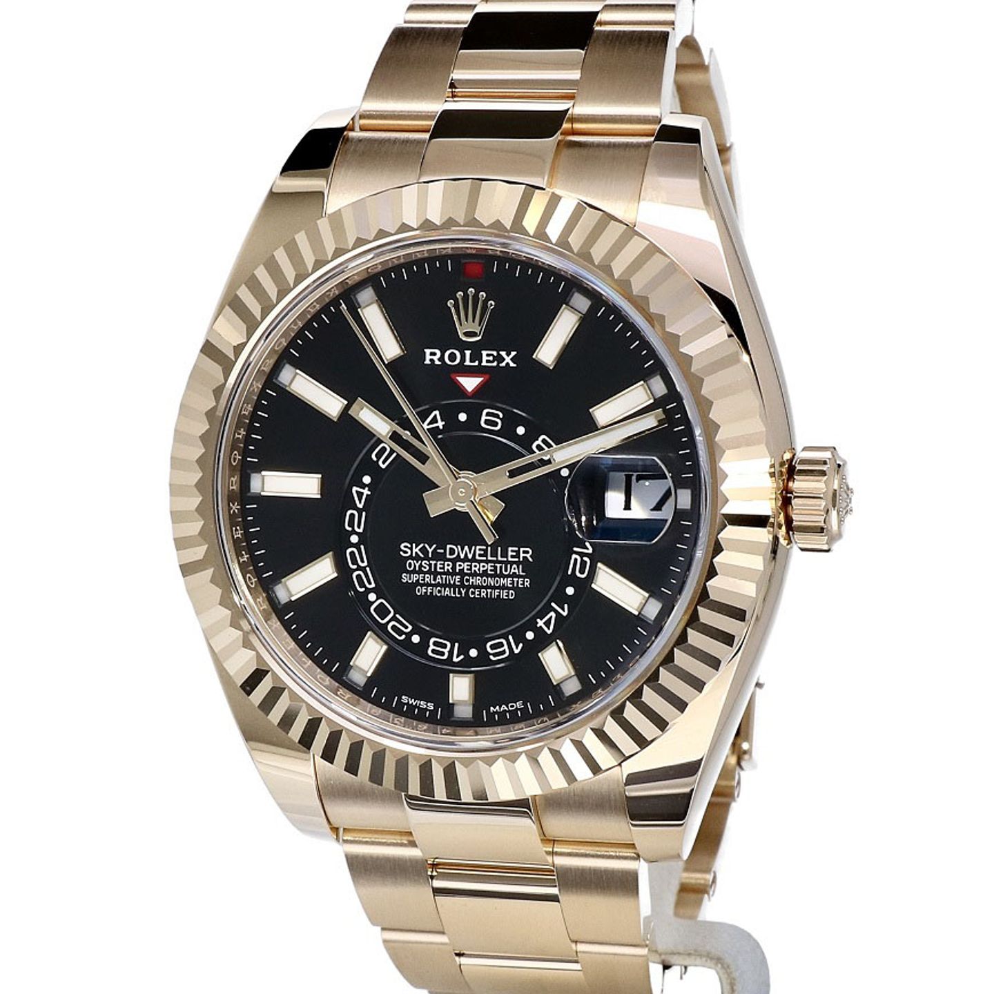 Rolex Sky-Dweller 326938 (2022) - Zwart wijzerplaat 42mm Geelgoud (1/8)