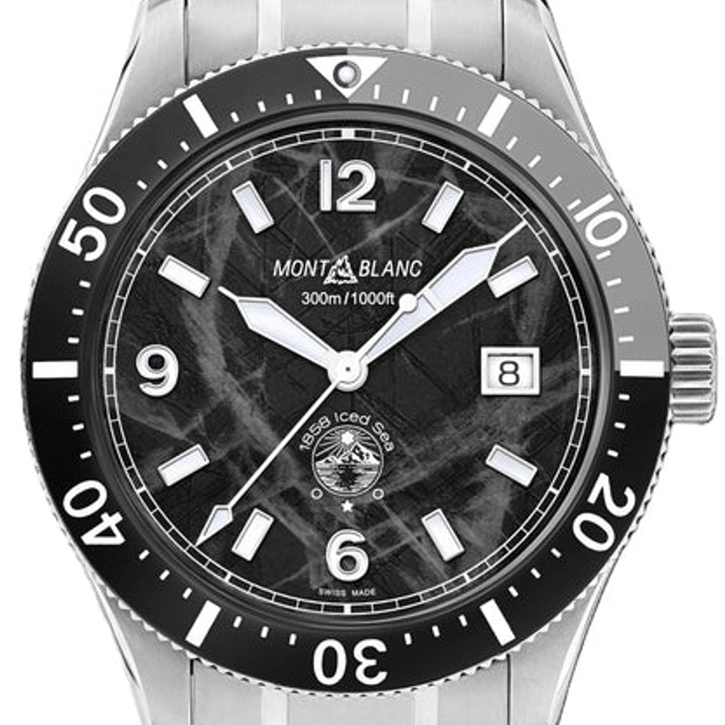 Montblanc 1858 129371 (2026) - Zwart wijzerplaat 41mm Staal (1/1)