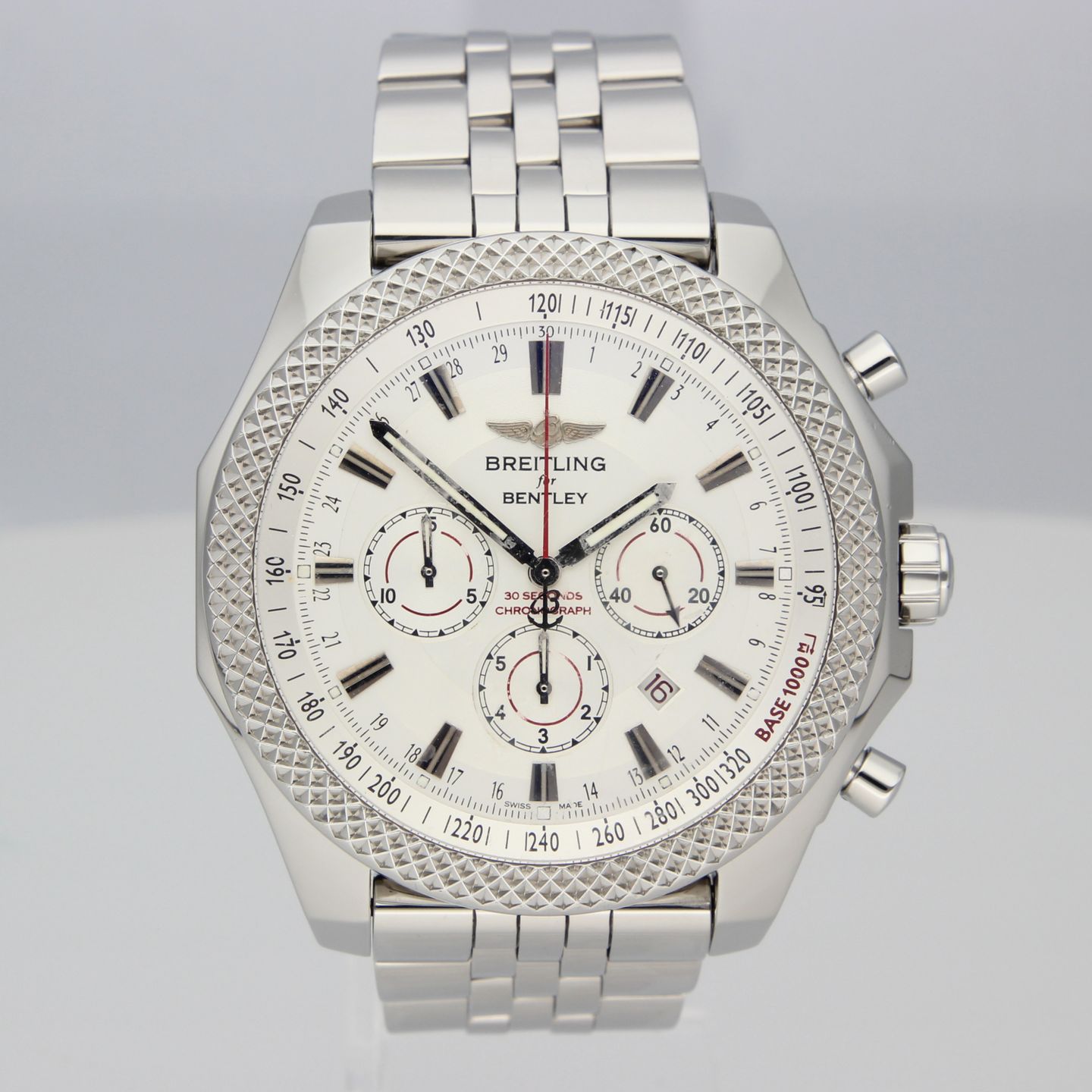 Breitling for Bentley A25368 (2012) - White dial 49 mm Steel case (2/8)