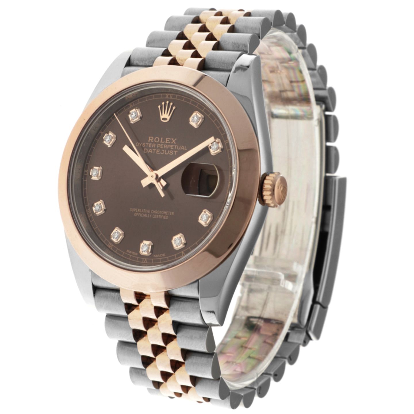 Rolex Datejust 41 126301 (Onbekend (willekeurig serienummer)) - Bruin wijzerplaat 41mm Goud/Staal (2/6)