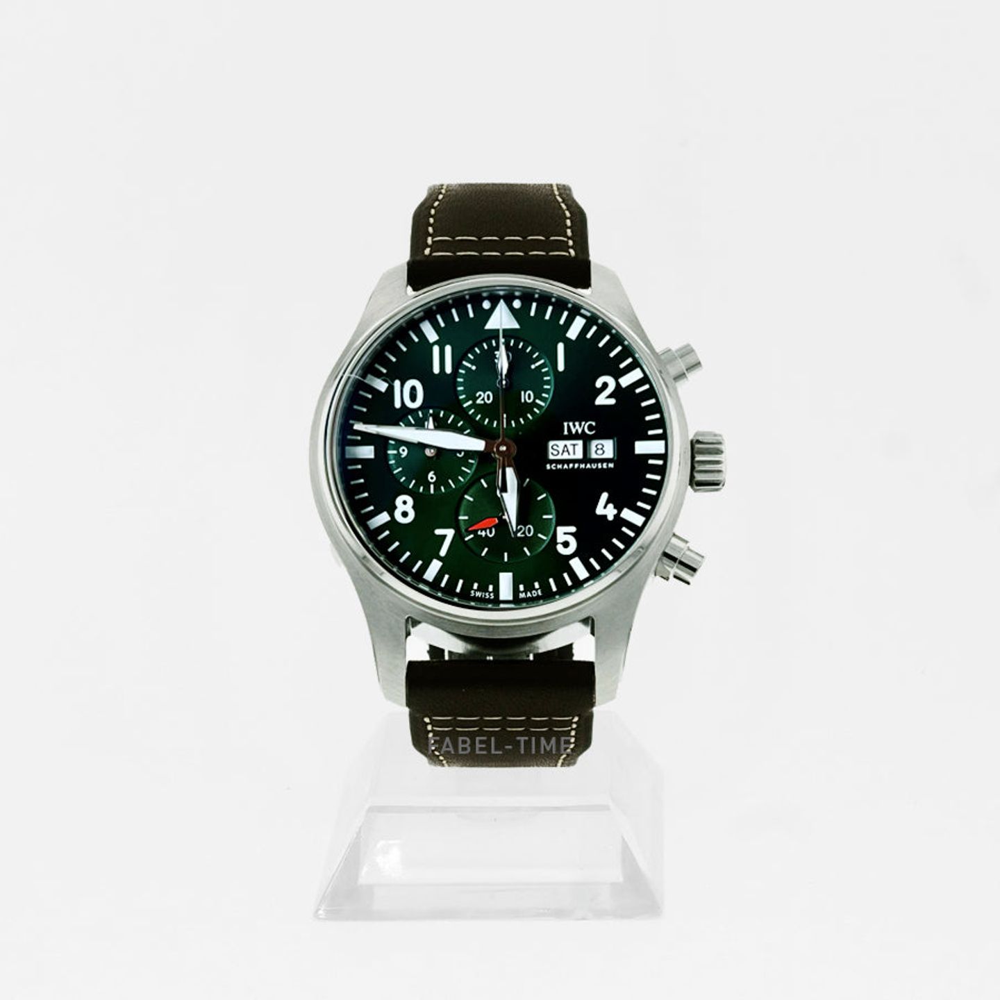 IWC Pilot Chronograph IW378005 (2024) - Groen wijzerplaat 43mm Staal (1/1)