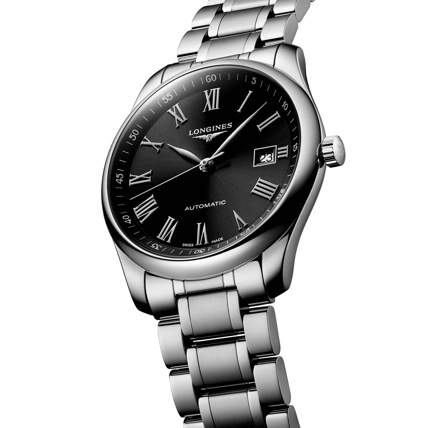 Longines Master Collection L2.793.4.59.6 (2024) - Zwart wijzerplaat 40mm Staal (1/1)