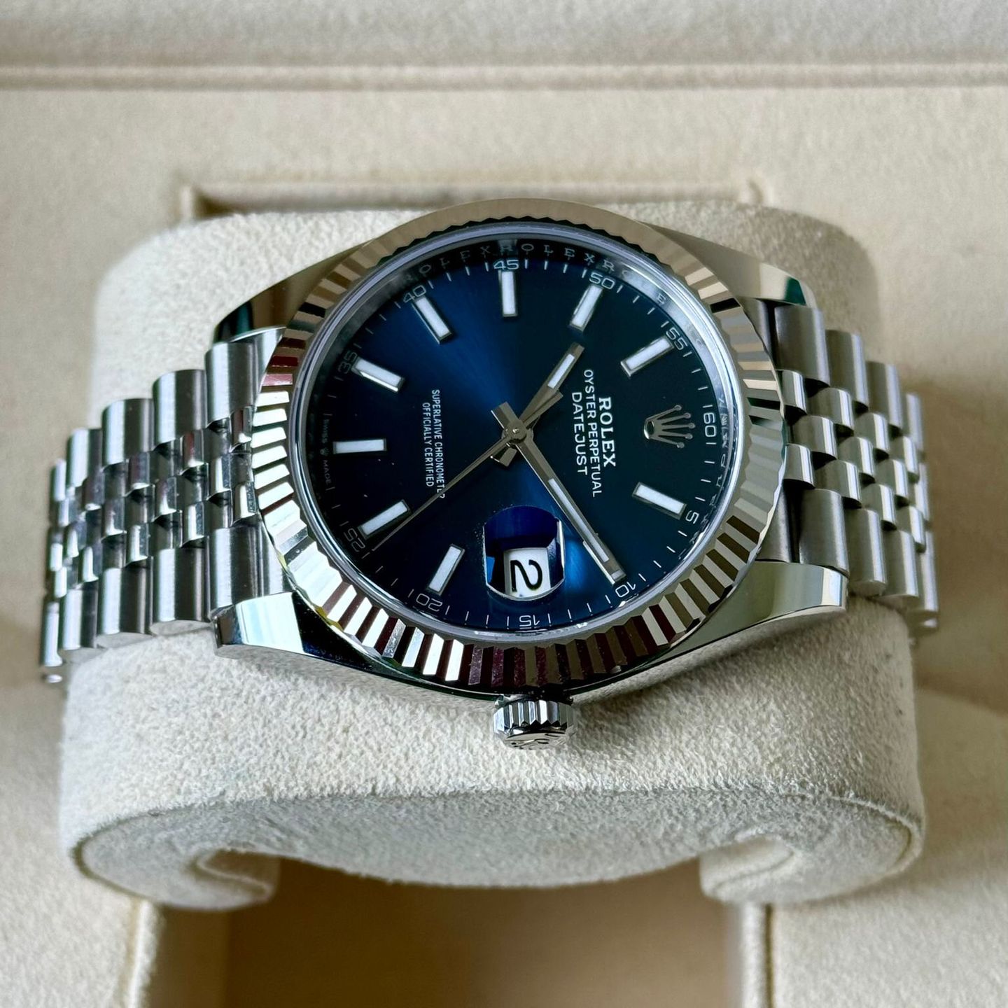 Rolex Datejust 41 126334 (2020) - Blauw wijzerplaat 41mm Staal (4/7)