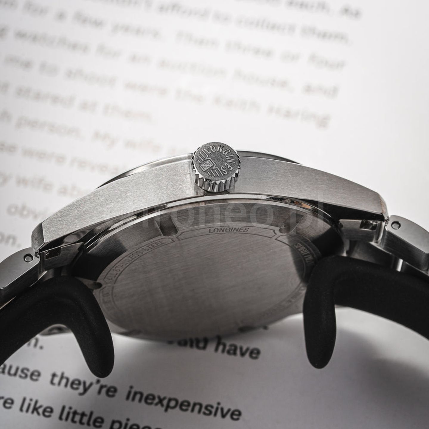 Longines Spirit L3.809.4.53.6 (2026) - Zwart wijzerplaat 40mm Staal (6/8)