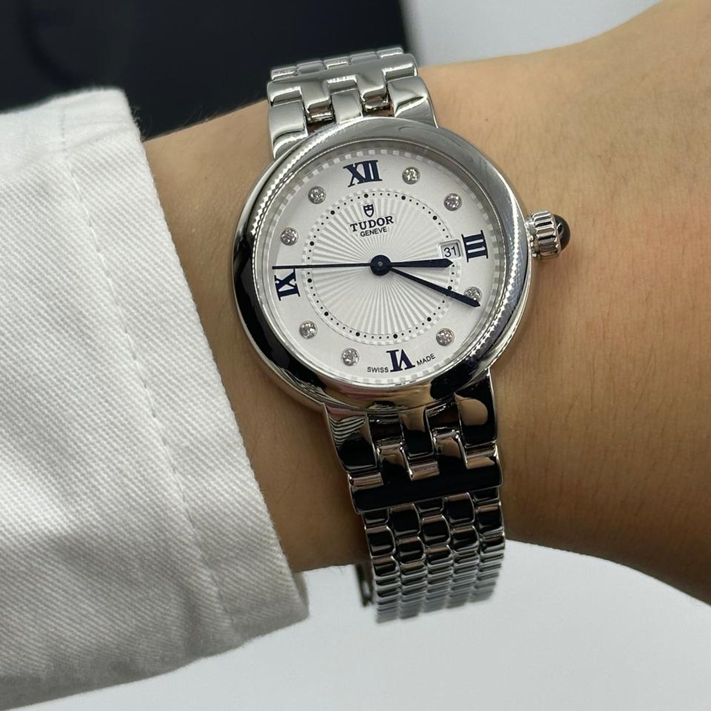 Tudor Clair de Rose 35500 (2026) - Wit wijzerplaat 30mm Staal (1/10)