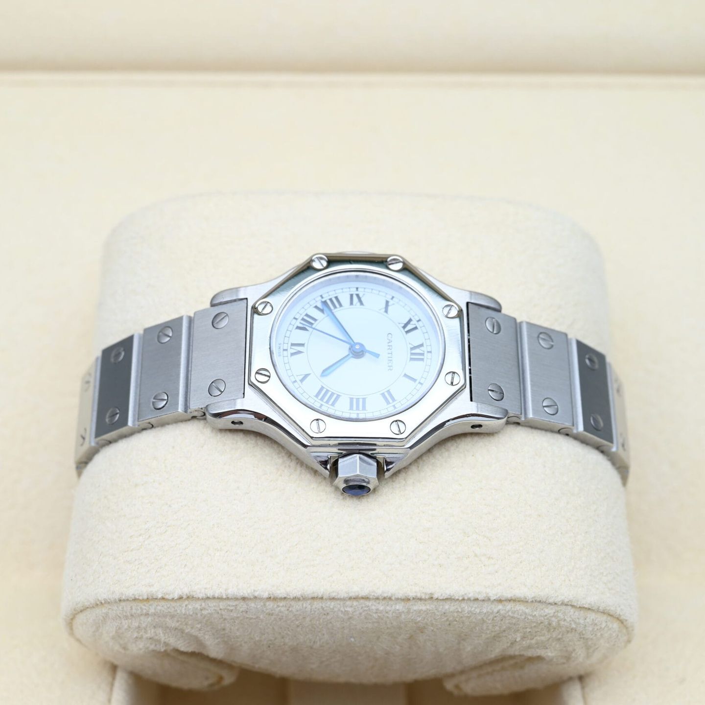 Cartier Santos 0906 (Unknown (random serial)) - White dial 25 mm Steel case (4/8)