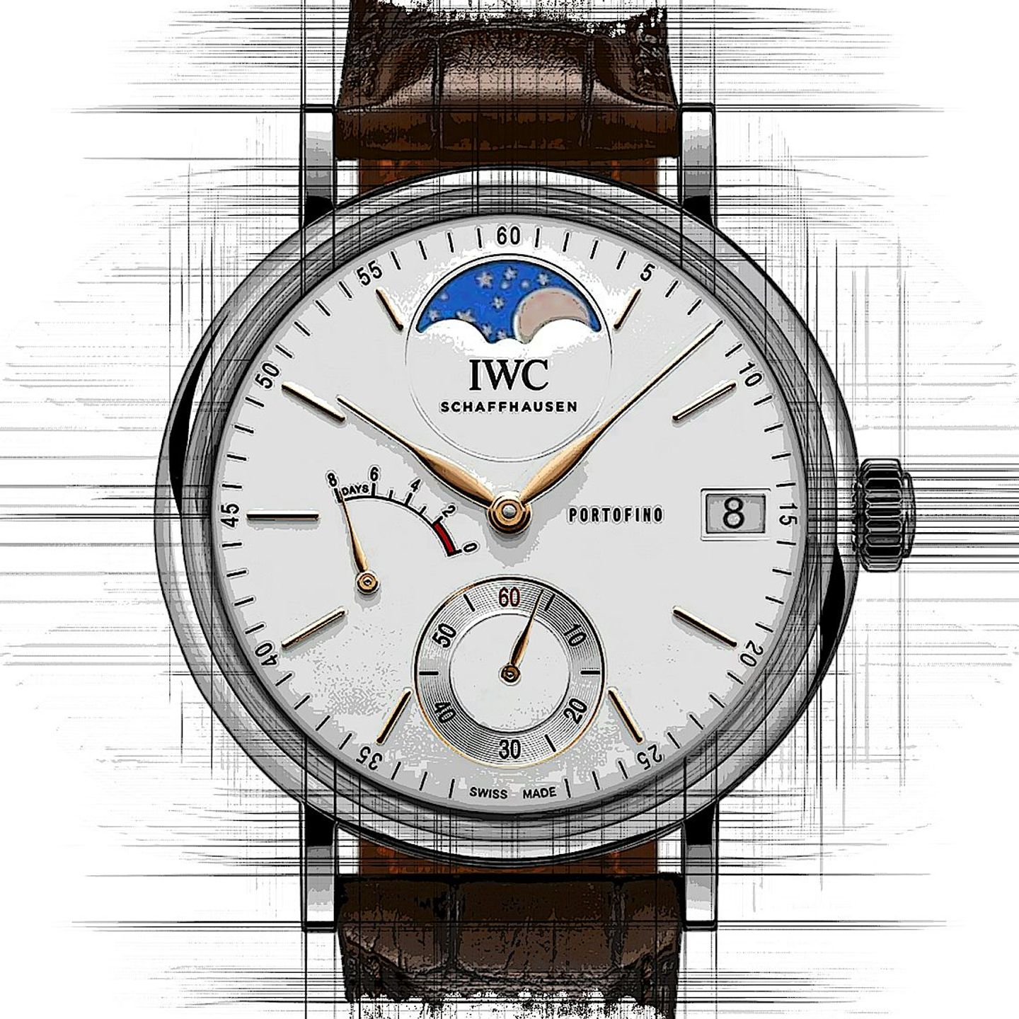 IWC Portofino Hand-Wound IW516401 (2025) - Zilver wijzerplaat 45mm Staal (1/2)