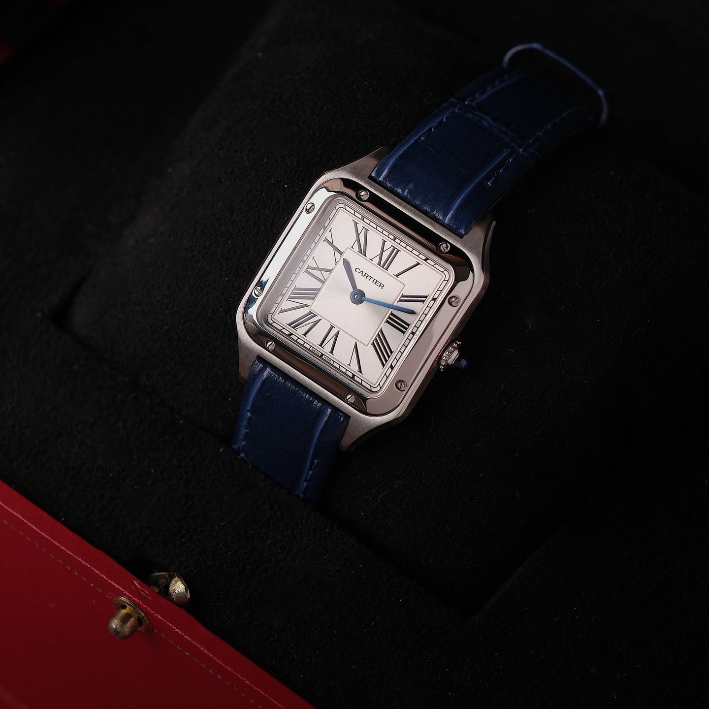 Cartier Santos Dumont WSSA0023 (Unknown (random serial)) - Silver dial 28 mm Steel case (4/8)